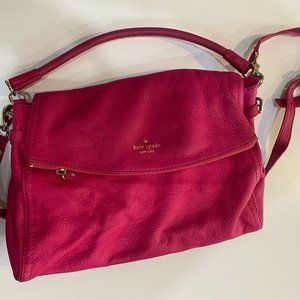 Kate Spade Hot Pink/Fuschia Leather Crossbody Bag